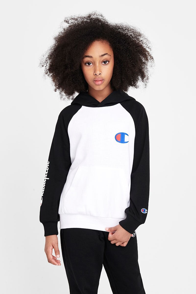 Champion hoodie clearance kids white